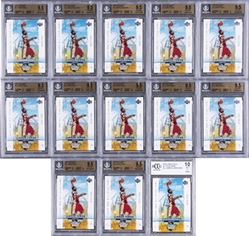 2005/06 Upper Deck All-Star Game #LJ LeBron James Graded Collection (13) - Mostly BGS GEM MINT 9.5 Examples! 